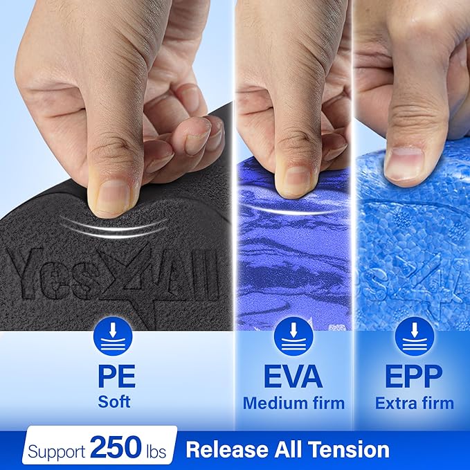 Yes4All Soft-Density Half PE 12/18/ 24/36 inch Foam