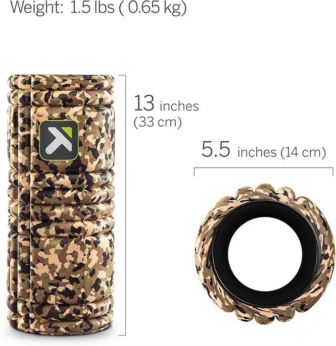TRIGGERPOINT PERFORMANCE THERAPY GRID Foam Roller for Exercise (13-Inch), Camo