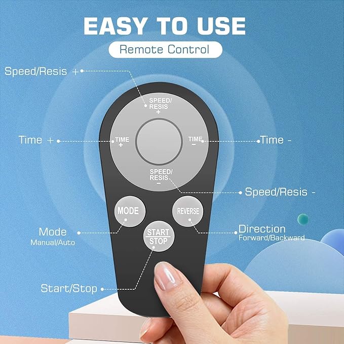 FUNMILY Under Desk Elliptical, Ellipse Leg Exerciser While Sitting for Seniors with Display Monitor, Portable Seated Pedal Exerciser with Remote Control for Home Office Use Fully Assembled