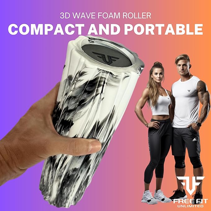 Small Foam Roller-Back Roller-Foam Rollers for Muscle Massage-Boost 3D Design-Portable (12 inch),