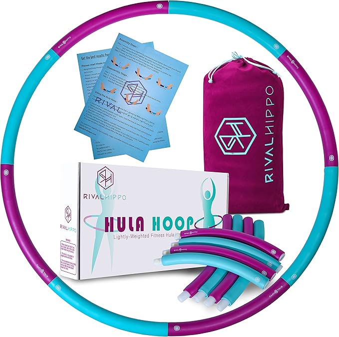 Detachable and Adjustable Weighted Hula Hoop for Adult 8 Push-to-Connect 3.04 Pounds, 36 Inches)