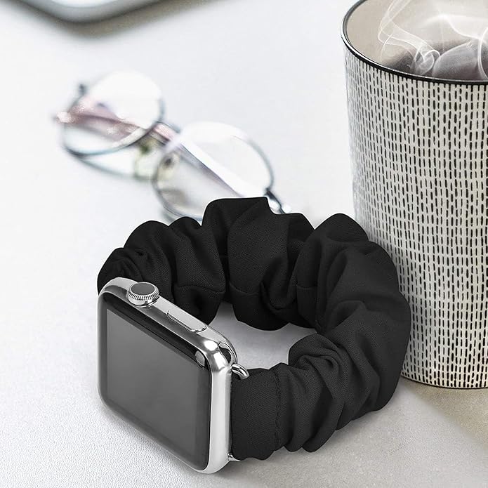 Compatible for FITVII Nexa, HM21, HM68, H86, HM57, HM78, H56 Smart Watch Fitness Tracker Bands, 18mm, 20mm, 22mm Fabric Elastic Scrunchie Elastic Women Cute Replacement Straps