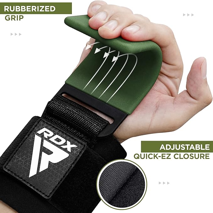 RDX Weight Lifting Hooks Straps Pair 7mm Neoprene