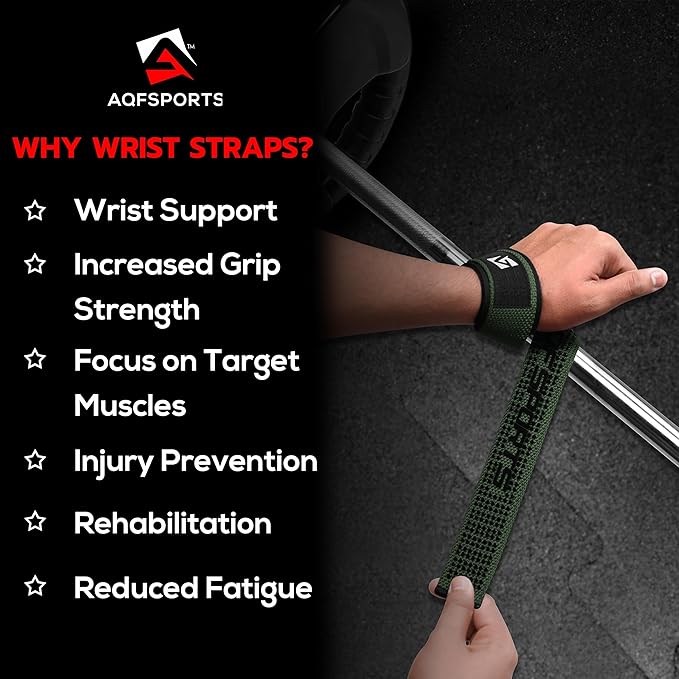 Lifting Wrist Straps for Weightlifting, Powerlifting & Deadlifts – 23” Neoprene Padded Cotton Straps for Strength Training & Gym Workouts - Maximum Grip Support for Men & Women