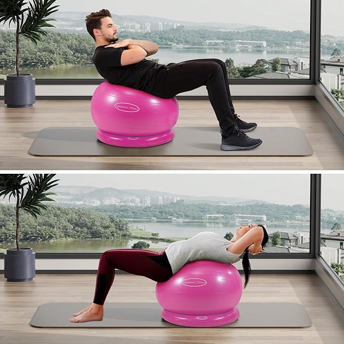 Anti-Burst and Slip Resistant Exercise Ball Yoga Ball 2,000-Pound Capacity,