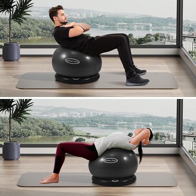 Anti-Burst and Slip Resistant Exercise Ball Yoga Ball 2,000-Pound Capacity,