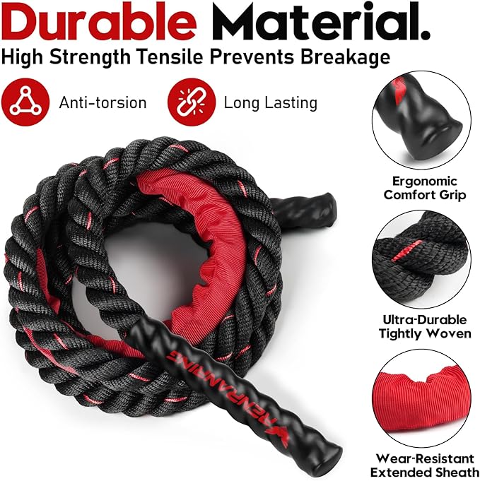 Jump Rope, 3lb 4lb 5lb Weighted Jump Rope 9.8ft Heavy