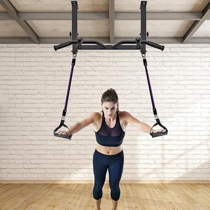 SELEWARE 24" Adjustable Ceiling Mounted Pull Up Bar