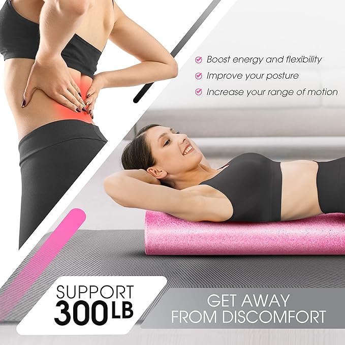 Yes4All High-Density Foam Roller for Back Pain Relief 12, 18, 18, 24, 24, 36 36 inch