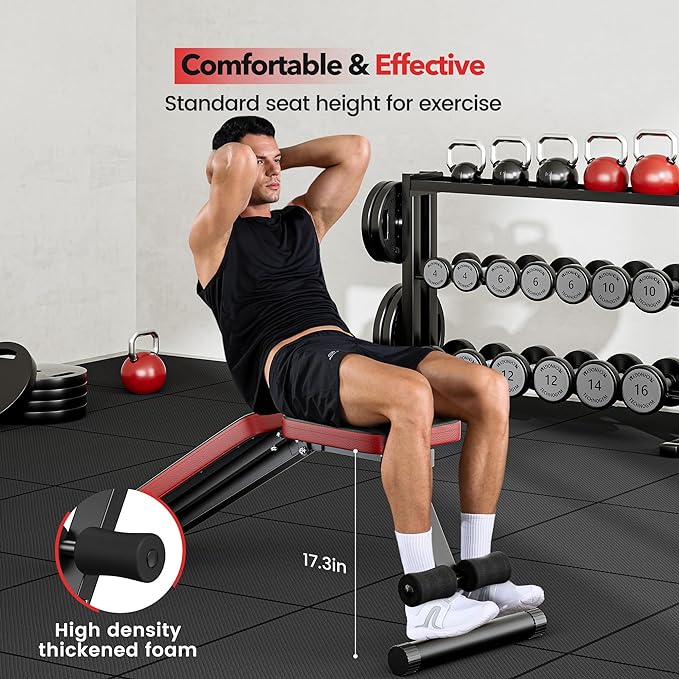 Basic Weight Bench for Home Gym 8 Backrests, 660LBS Weight