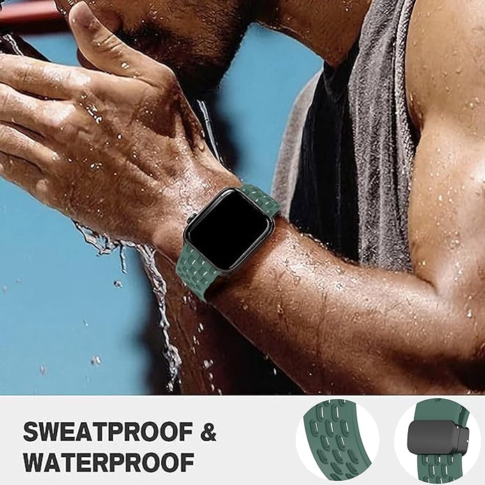 Compatible with SUUNTO OCEAN bands, 20mm, 22mm Quick Release Breathable Soft Silicone Sport Band with Magnetic Butterfly Clousure Replacemet Straps Compatible with SUUNTO OCEAN, RACE, RACE S, VERTICAL, 9 PEAK, 9 PEAK PRO, 5 Peak, 3 Smartwatch