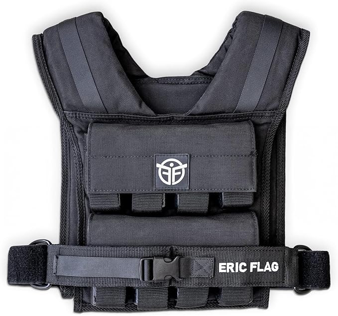 Weighted Vest - 40 lb Adjustable Weight Vest for Men & Women - Ideal for Crossfit, Calisthenics, Running & Walking - Comfortable, Durable, Breathable - Includes Removable Weights