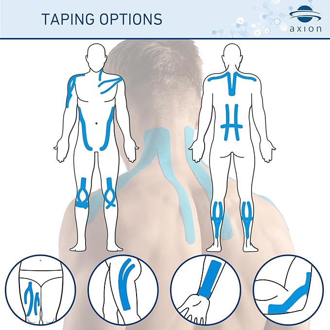Kinesiology Tapes PRECUT | 50 Blue Pre-Cut Sport Tape Strips 10x2 in | Waterproof • Skin-Friendly • Elastic | Kinesiology Tapes Ideal for Sports