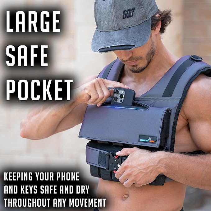 Weighted Vest 6lb, 10lb, 12lb, 25lb, 35lb, 45lb, 60lb Removable Iron Weights for Men and Women Workout for Calisthenics and Fitness Sport Training