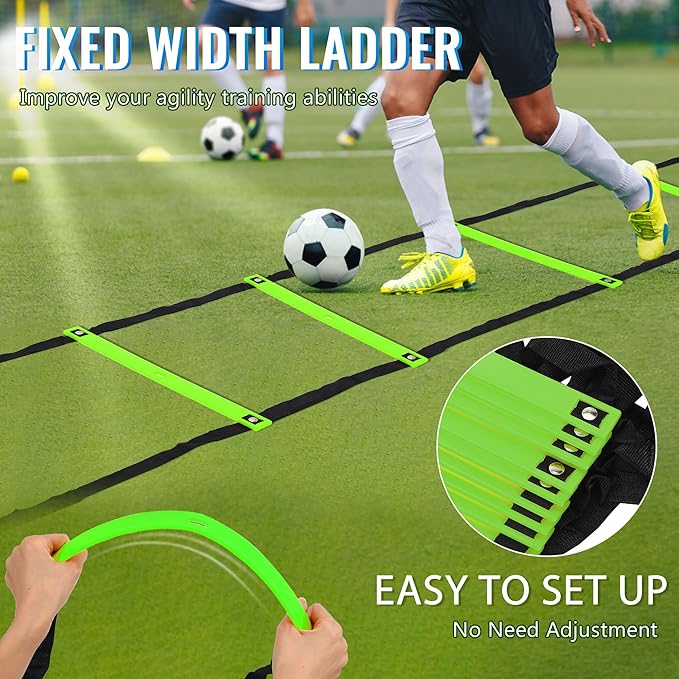 Fixed Rung Agility Ladder 丨20ft 12 Rungs No