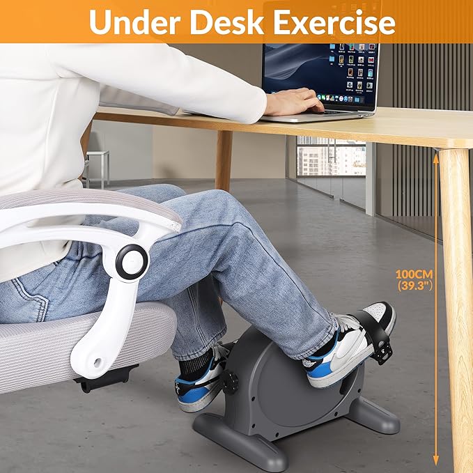 Padel Exerciser Mini Exercise Bike for Leg and Arm Cycling, Warm Up Exercise