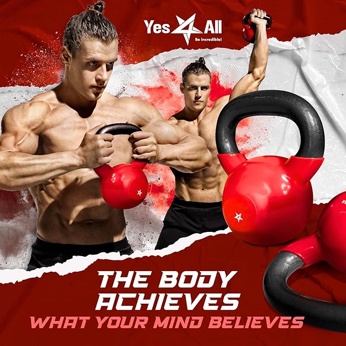 Yes4All Combo Kettlebells Vinyl Coated Weight Sets Great