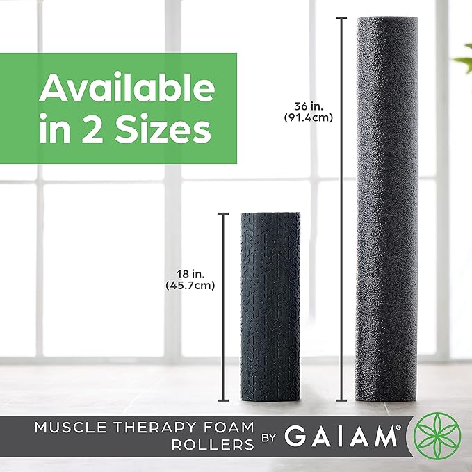 Gaiam Restore Foam Roller for Muscle Massage - (18 Inch 36 Inch)
