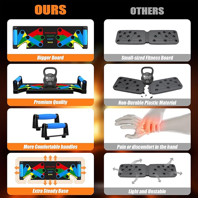 Solid Push Up Board Home Workout Equipment Multi-Functional