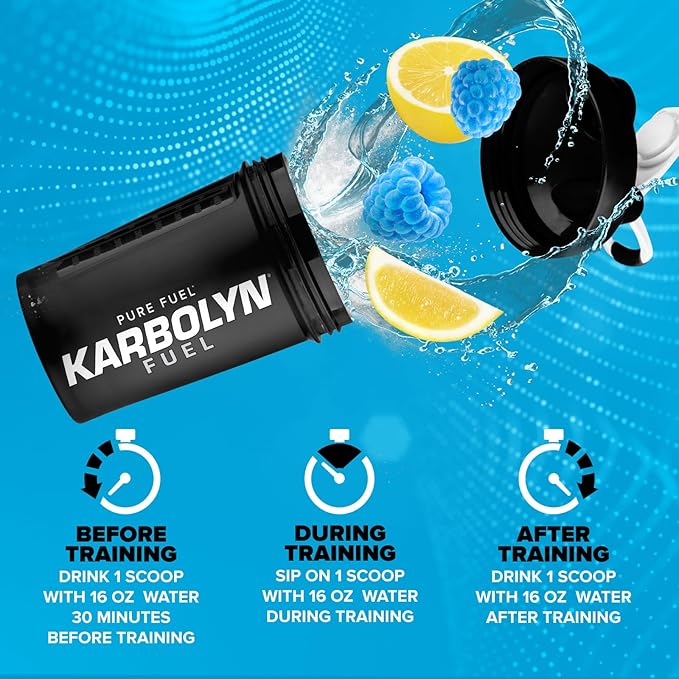 EFX Sports Karbolyn Fuel | Fast-Absorbing Carbohydrate Powder | Carb Load, Sustained Energy, Quick Recovery | Stimulant Free | 36 Servings (Blueberry Lemonade)