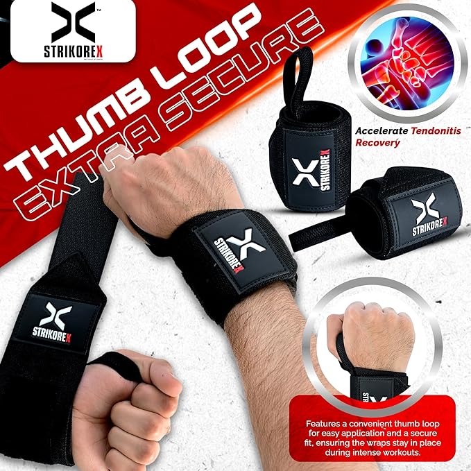 Wrist Straps for Weightlifting with Support for Men 18", Gym