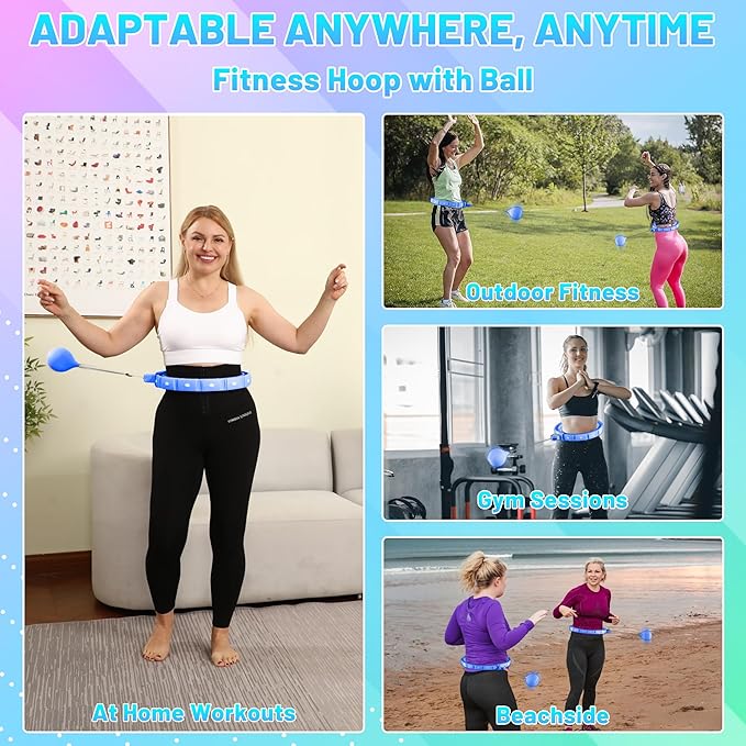 Weighted Workout Hoop for Adult Weight Loss - 48" Infinity