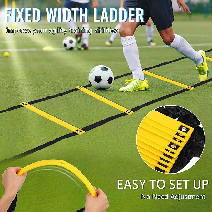 Fixed Rung Agility Ladder 丨20ft 12 Rungs No