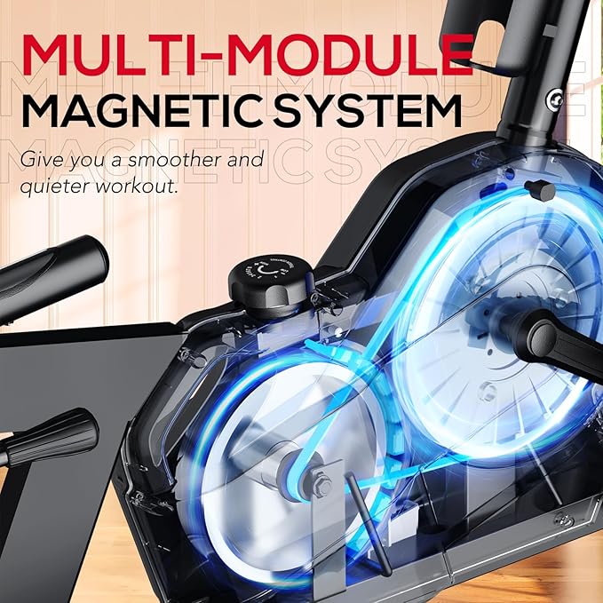 KeppiFitness Recumbent Exercise Bike, Recumbent Bike for Adults with Magnetic Resistance, Exercise Bike for Home 380LB Capacity, Cardio Stationary Bikes for Seniors with Pulse Sensor