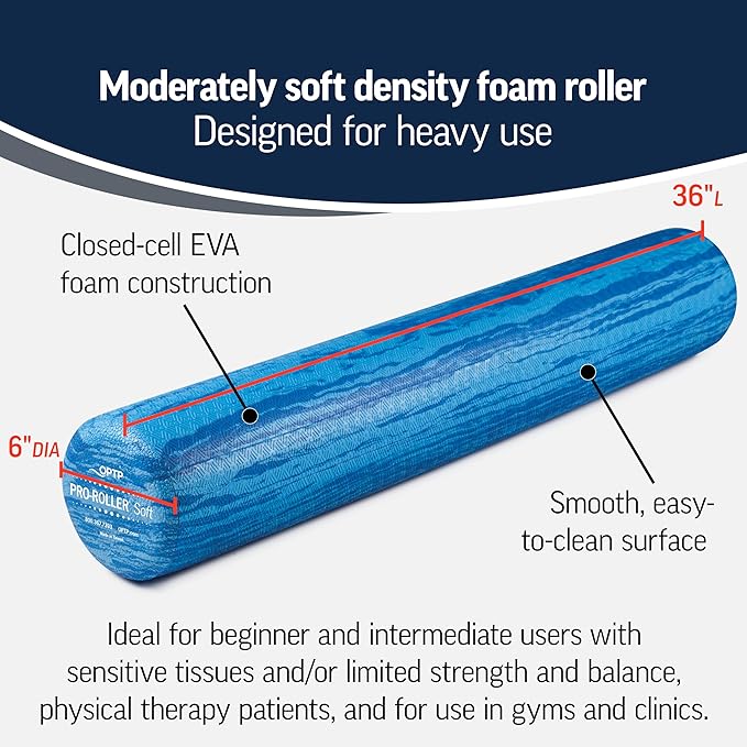 OPTP PRO-Roller Soft Density Foam Roller – Low 36" x 6"