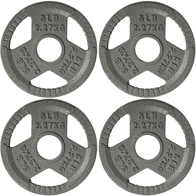 Yes4All Olympic Rubber Grip Plates for Barbell 2-Inch Weight