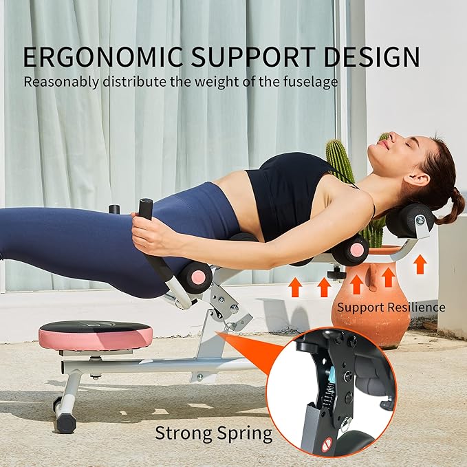 Leikefitness Back Relax Chair with Foam Roller Relieve 360° Rotating