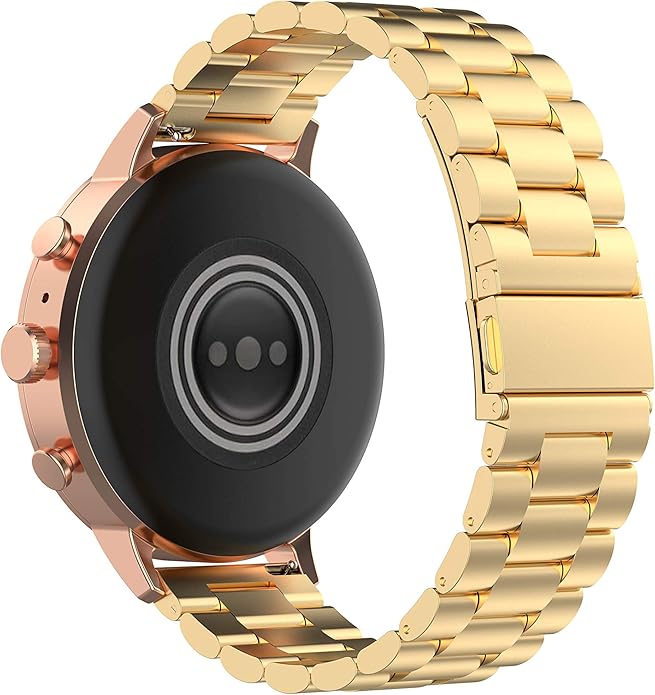 FitTurn Bands Compatible with Letscom, Letsfit, Lintelek, Yamay SmartWatch -Replacement Classic Stainless Steel Metal WatchBand for ID205L, ID205U,ID215G, ID205, ID216, ID205S, SW021