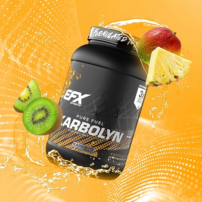 EFX Sports Karbolyn Fuel | Fast-Absorbing Carbohydrate Powder | Carb Load, Sustained Energy, Quick Recovery | Stimulant Free | 37 Servings (Tropical Storm)