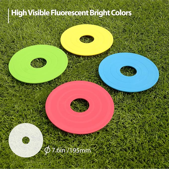 Pro Disc Cones Agility Training Markers 40 Pack,Flat