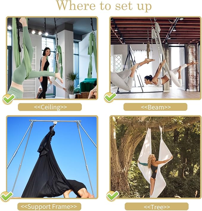 PRIOR FITNESS 5M Aerial Yoga Hammock Yoga Swing