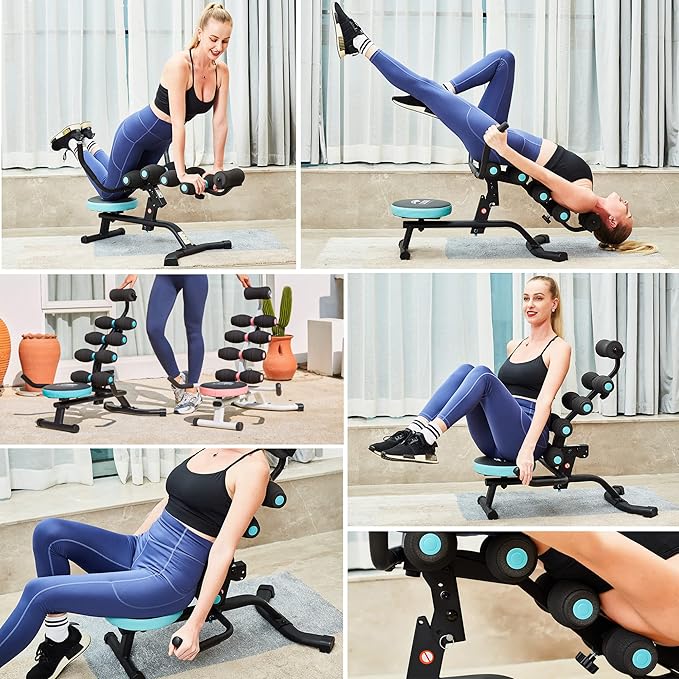 Leikefitness Back Relax Chair with Foam Roller Relieve 360° Rotating