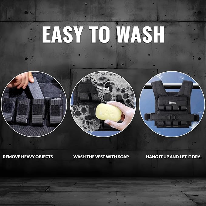 Men's Weighted Vests for Men Women, Slim Design 18lb 28lb 35lb Weighted Workout Vests With Adjustable Iron Weights, Heavy Duty Weighted Vest for Women Running Functional Fraining Machine washable