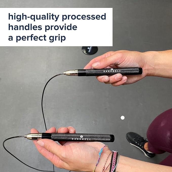 jump rope for cardio workout with ball bearings and adjustable length – fast speed rope for fitness excersize – skipping rope for cardio workouts – jump pack boxing jump rope skip ball