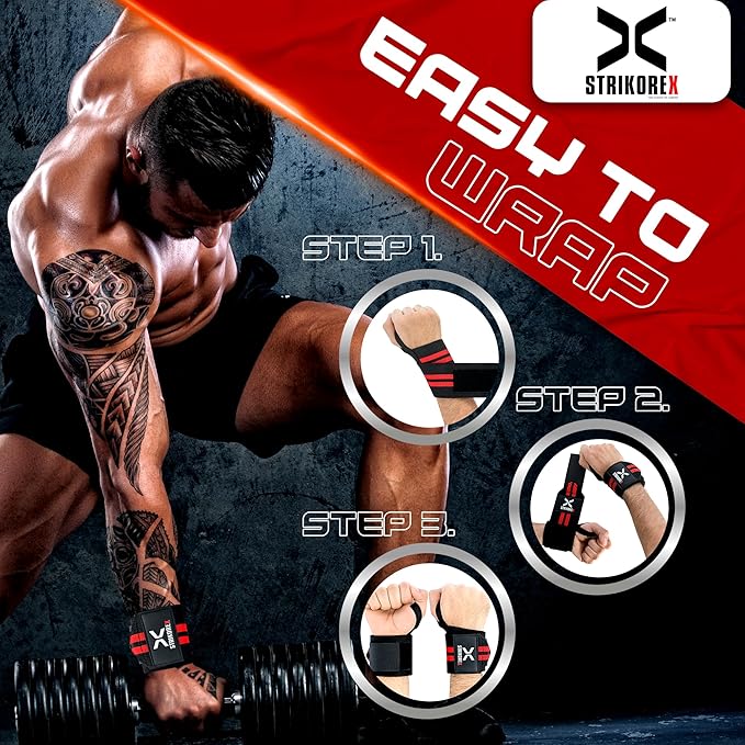 Wrist Straps for Weightlifting with Support for Men 18", Gym