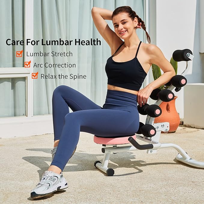 Leikefitness Back Relax Chair with Foam Roller Relieve 360° Rotating
