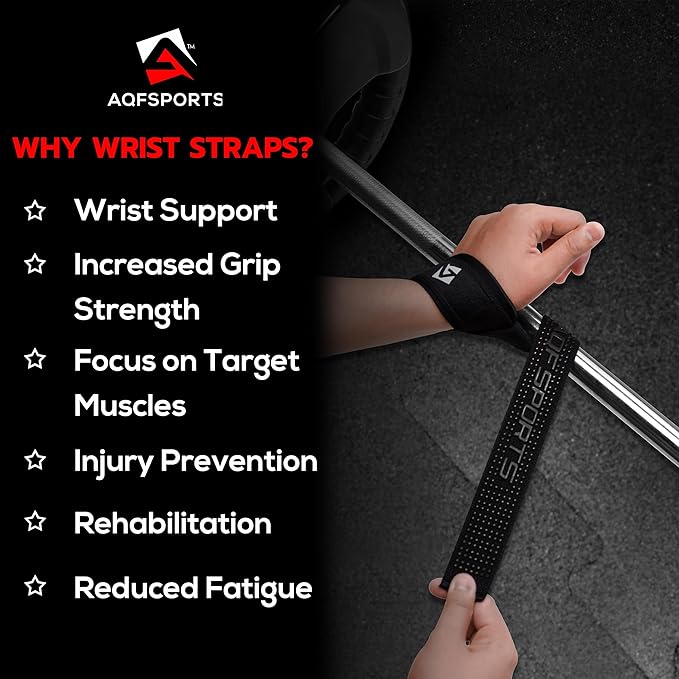 Lifting Wrist Straps for Weightlifting, Powerlifting & Deadlifts – 23” Neoprene Padded Cotton Straps for Strength Training & Gym Workouts - Maximum Grip Support for Men & Women