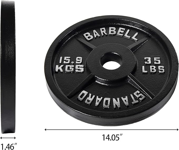 Signature Fitness Olympic Cast Iron Plate for Strength