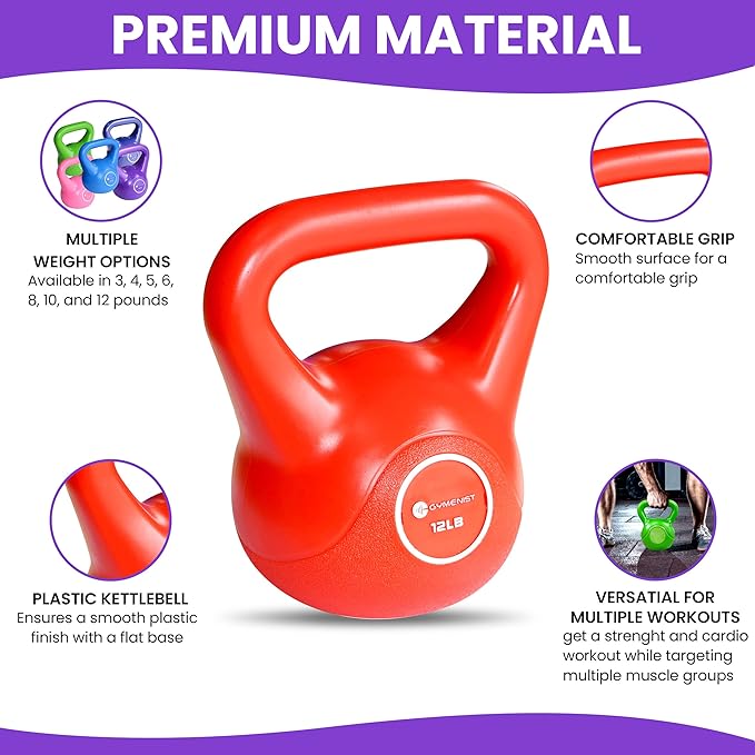 Gymenist Exercise Kettlebell Fitness Workout Body Equipment Choose