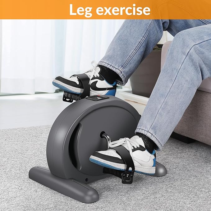 Padel Exerciser Mini Exercise Bike for Leg and Arm Cycling, Warm Up Exercise