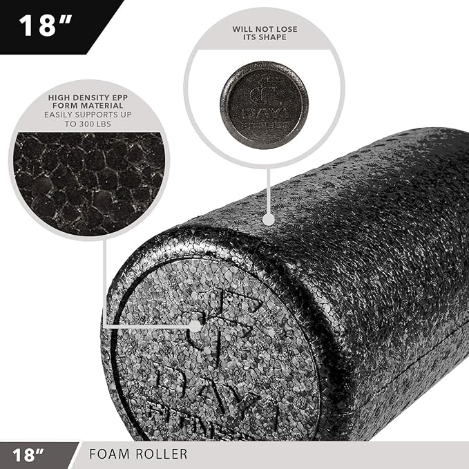 High-Density Round Foam Rollers - 4 Size and 8 Color