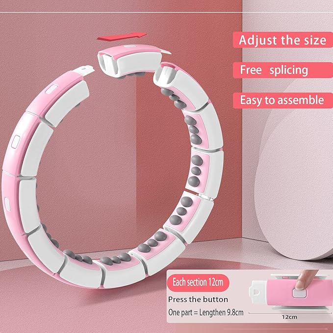 Weighted Exercise Hoops for Adults Weight Loss Hoop,8 Sections