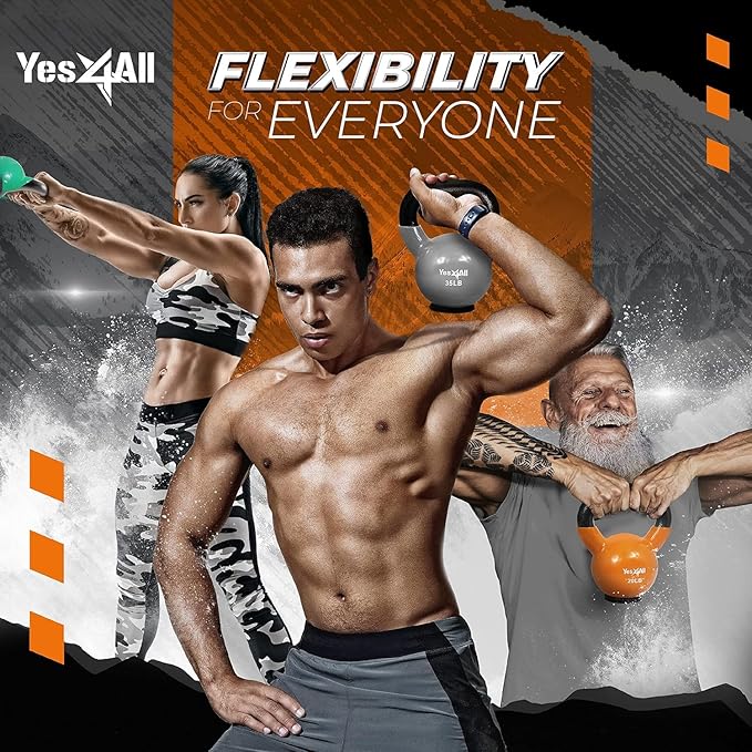 Yes4All Kettlebells Rubber Base (10-65 lbs)