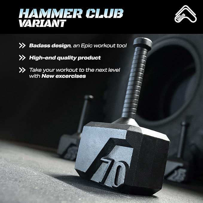 Tribe WOD Hammer Kettlebell 15-70lb + Adjustable
