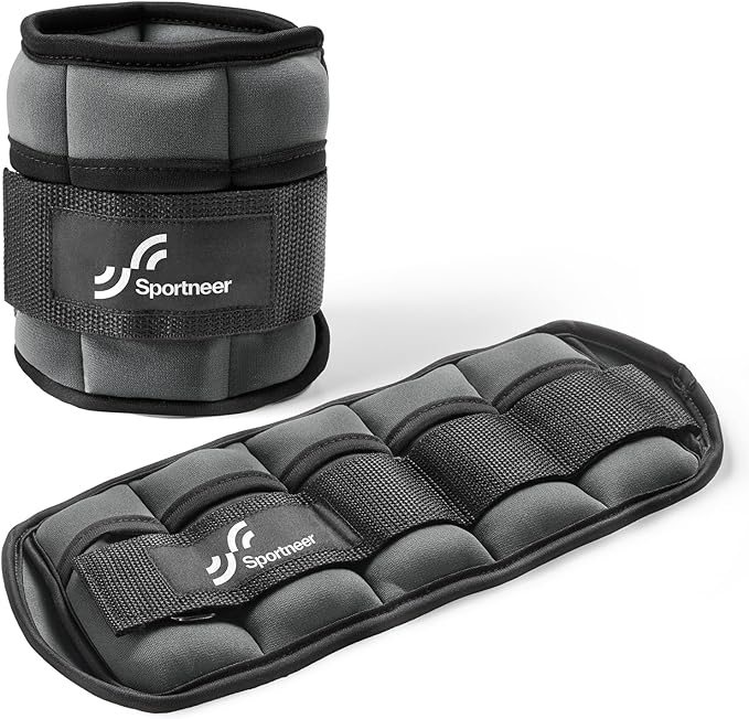 Sportneer Adjustable Ankle Weights 1 Pair 2 4 6 8 8 10 10 Lbs Jogging,1-5 lbs 1 Pair 2-10 lbs