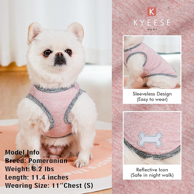 KYEESE 2Pack Dog Shirts Quick Dry for Small Dogs Sun Protection Pet T Shirt Soft Tank Top Small Dog Shirt with Reflective Label Lightweight Pet Clothes Stretchy Sleeveless Vest, X-Large